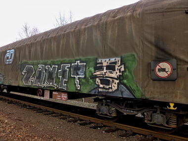 Graffiti Train in Česko - Photo by freightraffic - zanet, fr8, freight (2017)