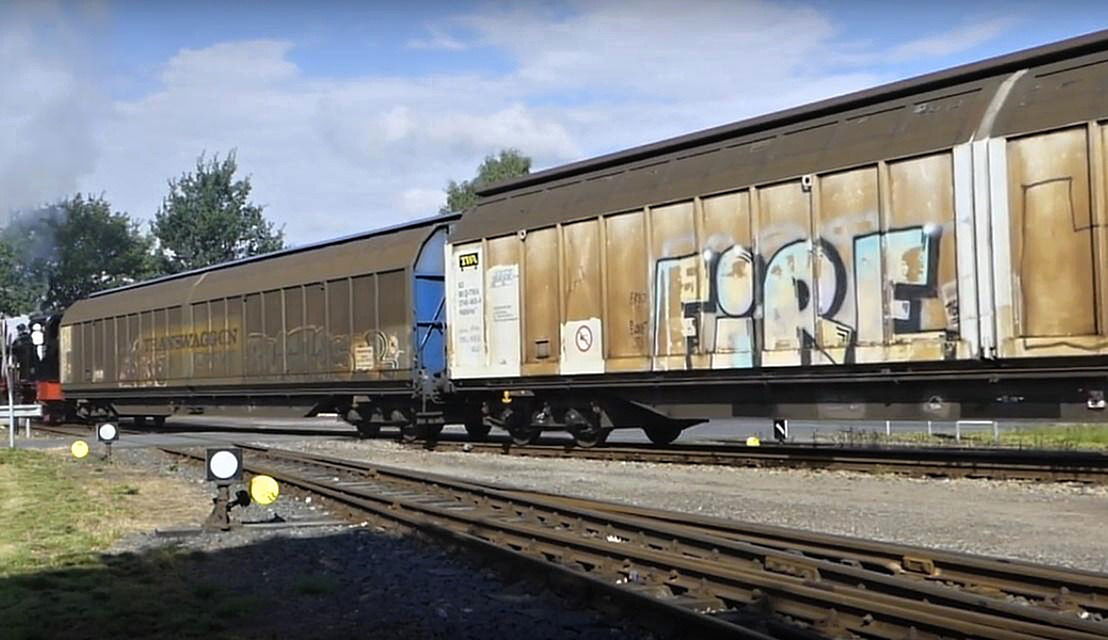 Graffiti Train in Německo - Photo by freightraffic - fire, fr8, freight (2016)