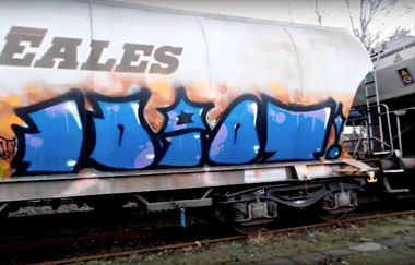 Graffiti Train in Katovice - Photo by freightraffic - idiot, fr8 (2017)
