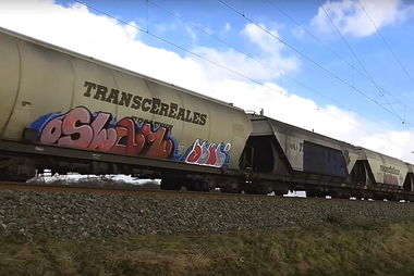Graffiti Train in Německo - Photo by freightraffic - slam, soul, fr8 (2016)