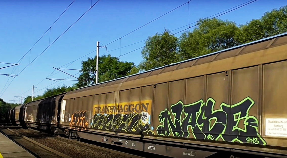 Graffiti Train in Vendryně - Photo by freightraffic - seer, nase, freight (2016)