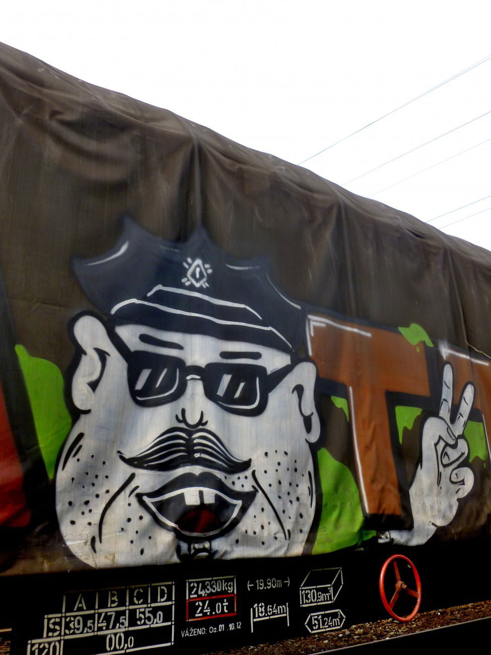 Graffiti Train in Česko - Photo by freightraffic - police, man, fr8 (2017)