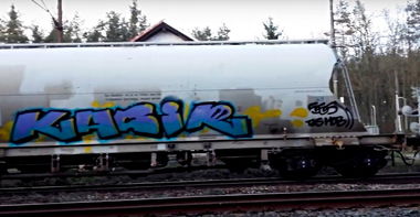 Graffiti Train in Zlín - Photo by freightraffic - kasir, fr8, fret (2017)