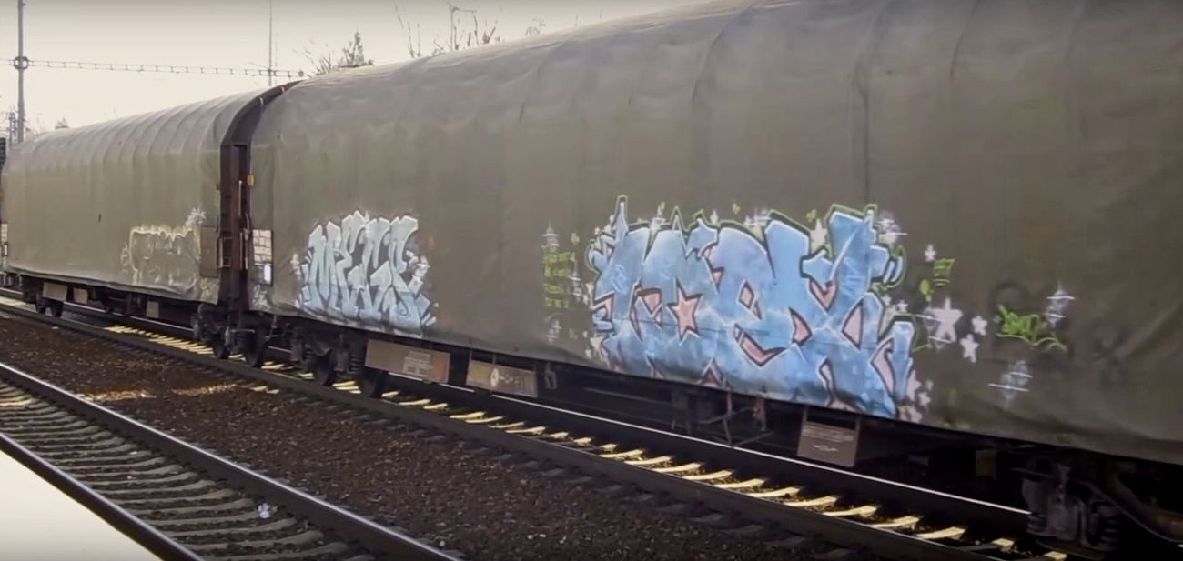 Graffiti Train in Ostrava - Photo by freightraffic - fr8, freight, cargo