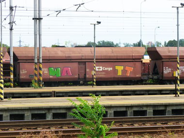 Graffiti Train in Ostrava - Photo by freightraffic - watt, freight, fr8 (2016)