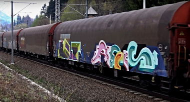 Graffiti Train in Craiova - Photo by freightraffic - cargo, freight, fret (2017)