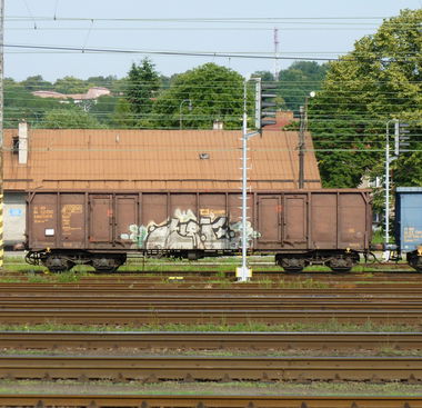 Graffiti Train in Ostrava - Photo by freightraffic - krc, freight, fr8