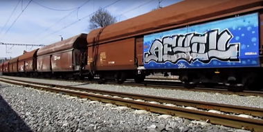 Graffiti Train in Česko - Photo by freightraffic - aeyou, freight, fret (2016)
