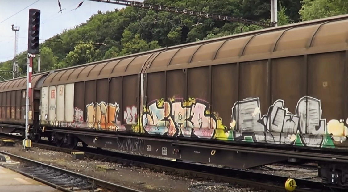 Graffiti Train in Česko - Photo by freightraffic - bird, rigue, freight (2015)