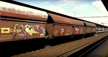 Graffiti Train in Ostrava - Photo by freightraffic - buh, freight (2016)