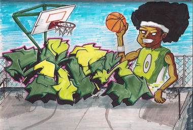 Graffiti Sketch in Tula - Photo by fros