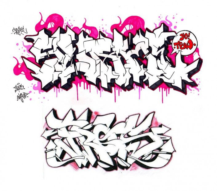 Graffiti Sketch in Tula - Photo by fros