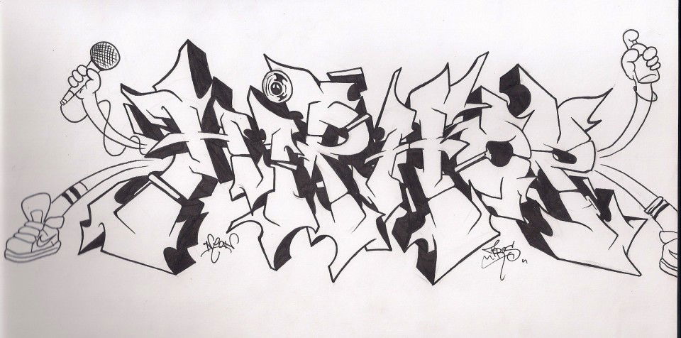 Graffiti Sketch in Tula - Photo by fros