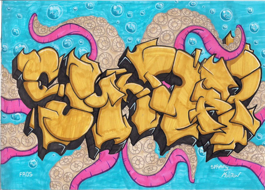 Graffiti Sketch in Tula - Photo by fros (2013)