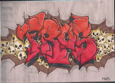 Graffiti Sketch in Tula - Photo by fros - Fros