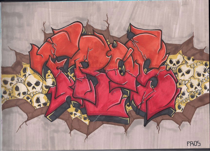 Graffiti Sketch in Tula - Photo by fros - Fros