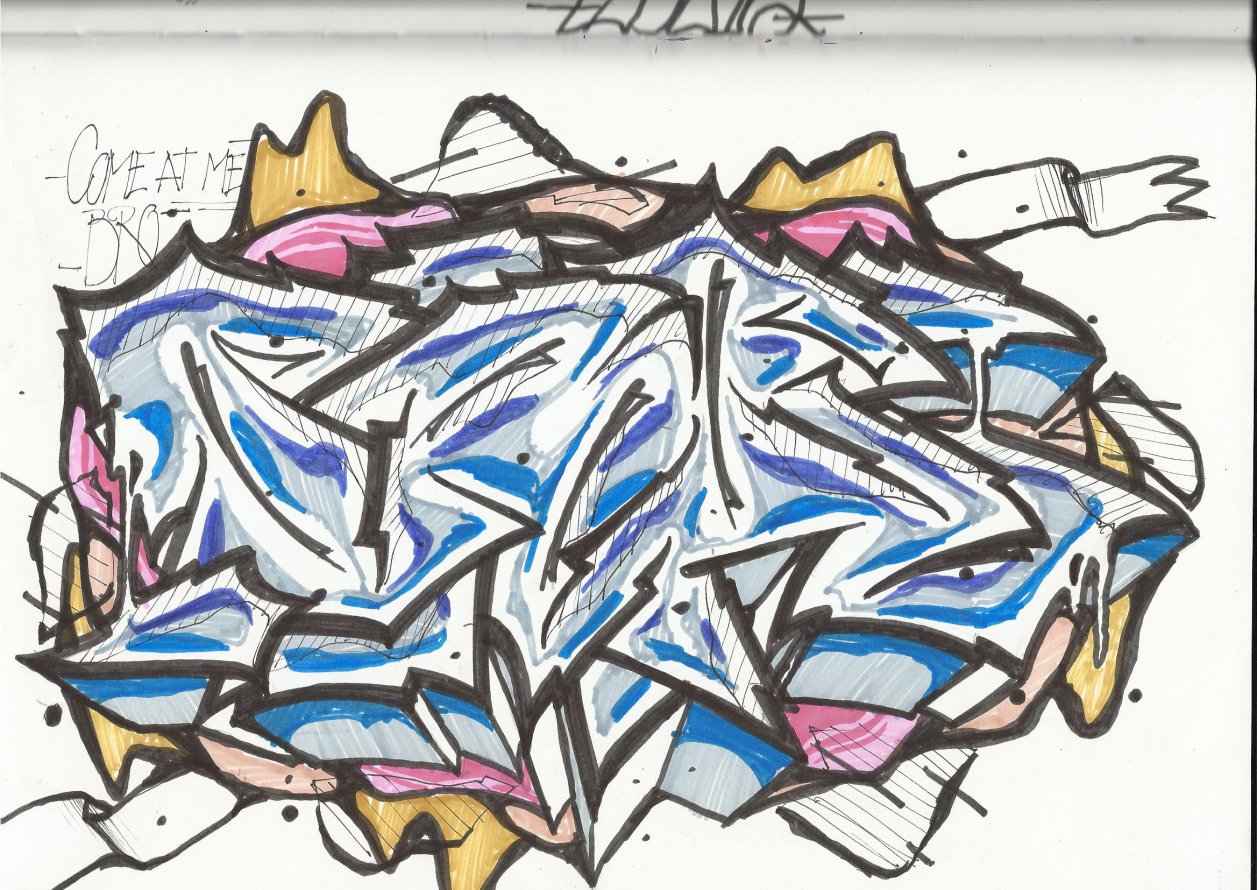 Graffiti Sketch in Pfullingen - Photo by fuckeverybody - OBAI (2014)