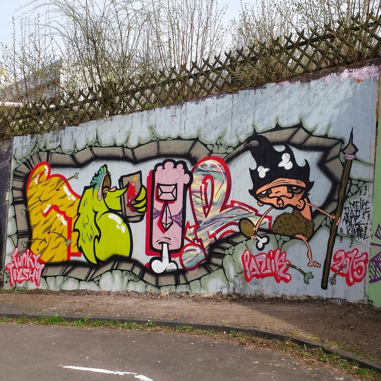 Graffiti Wall - Photo by funkytoyshit - retro, Neandertaler, bunt