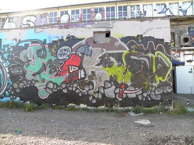 Graffiti Wall - Photo by funkytoyshit - retro, funky, toy