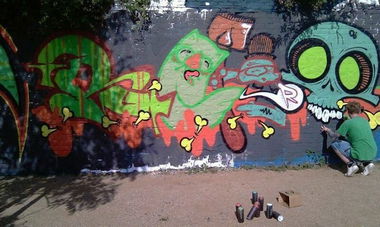 Graffiti Wall - Photo by funkytoyshit - owldirtybastard, bunt, funky