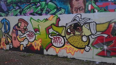 Graffiti Wall - Photo by funkytoyshit - retro, funky, toy