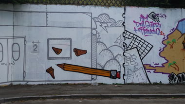 Graffiti Wall - Photo by funkytoyshit - retro, funky, toy