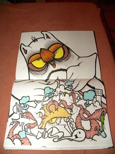 Graffiti Sketch - Photo by funkytoyshit - retro, funky, toy