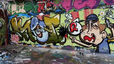 Graffiti Wall - Photo by funkytoyshit - retro, funky, toy