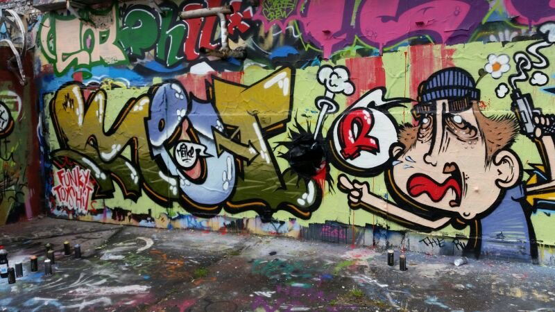 Graffiti Wall - Photo by funkytoyshit - retro, funky, toy