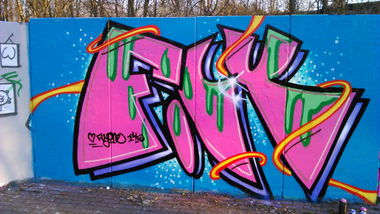 Graffiti Wall - Photo by funnyfrisch - fly, flyone, Dortmund (2014)