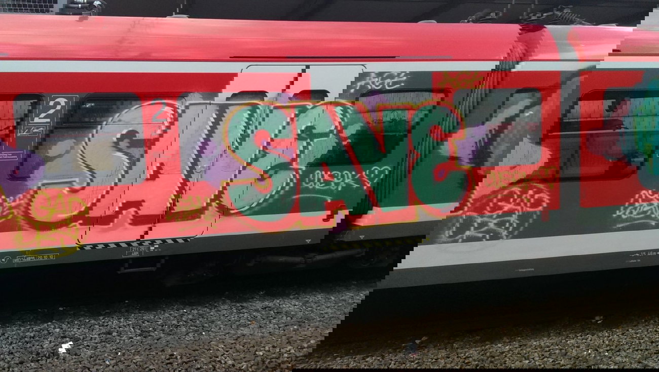 Graffiti Train - Photo by gartenzwerg - save