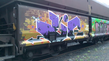 Graffiti Train - Photo by gartenzwerg - ei, puff