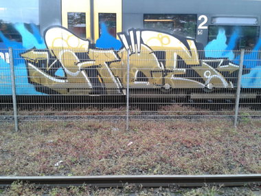 Graffiti Train - Photo by gartenzwerg - Hoe