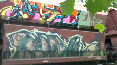 Graffiti Train - Photo by gartenzwerg - Rink