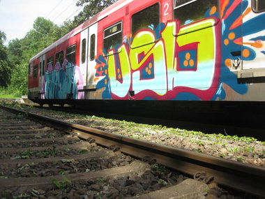 Graffiti Train - Photo by gartenzwerg - Erde, USW