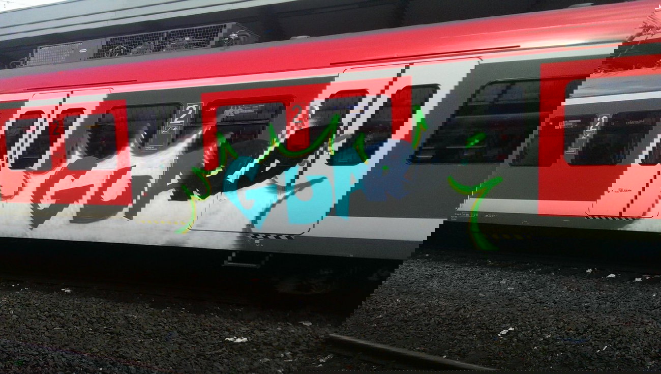 Graffiti Train - Photo by gartenzwerg - guard