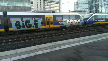 Graffiti Train - Photo by gartenzwerg - bigf, bert