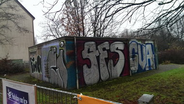 Graffiti Bombing in Essen - Photo by gartenzwerg - fima, ei, gfs