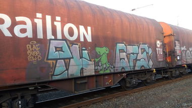 Graffiti Train - Photo by gartenzwerg - Ih, GFS
