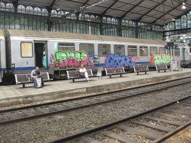Graffiti Train - Photo by gartenzwerg - Read, Gone, Zase