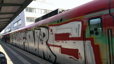 Graffiti Train - Photo by gartenzwerg - HACF!VRS, HACF, VRS