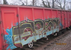 Graffiti Train in Essen - Photo by gartenzwerg - epsc