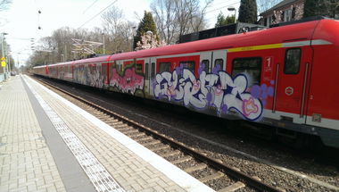 Graffiti Train - Photo by gartenzwerg - guard