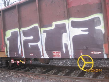 Graffiti Train in Essen - Photo by gartenzwerg - 1213