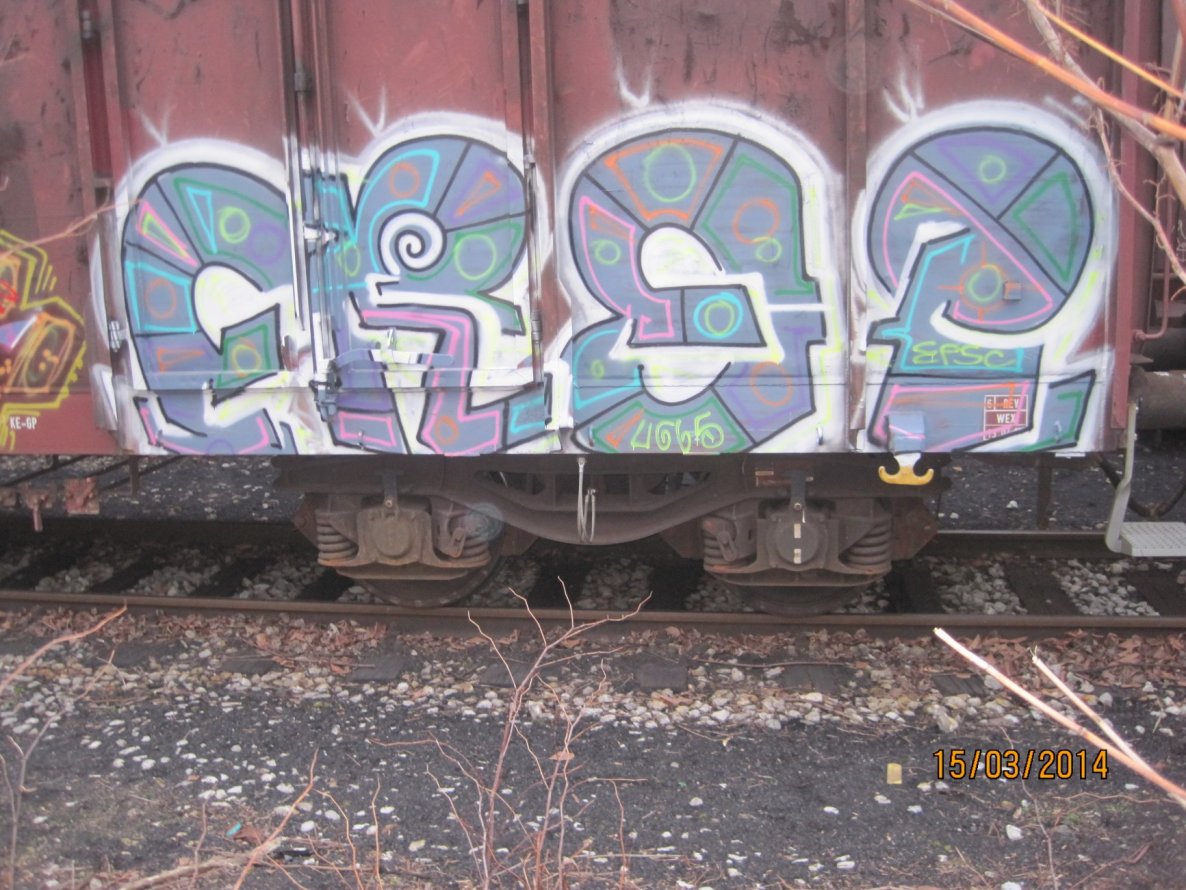 Graffiti Train in Essen - Photo by gartenzwerg - frei