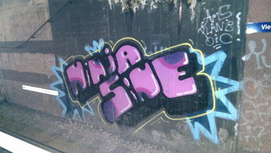 Graffiti Bombing - Photo by gartenzwerg - ninja, sine