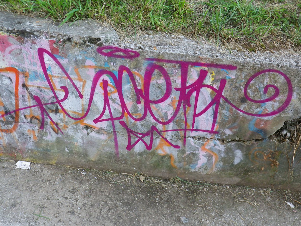 Graffiti Wall - Photo by gausone - scet1, purple, trouble (2013)
