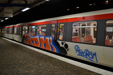 Graffiti Train in Hamburg - Photo by geracity - rdm, redröm