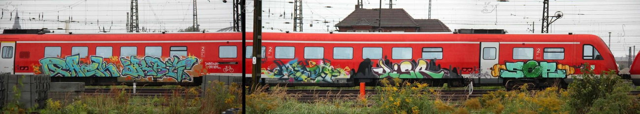 Graffiti Train in Leipzig - Photo by geracity - Fack, Orbit, Kery