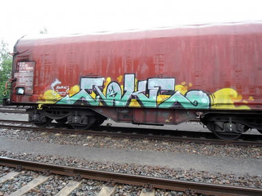 Graffiti Train in gera - Photo by geracity - Joke